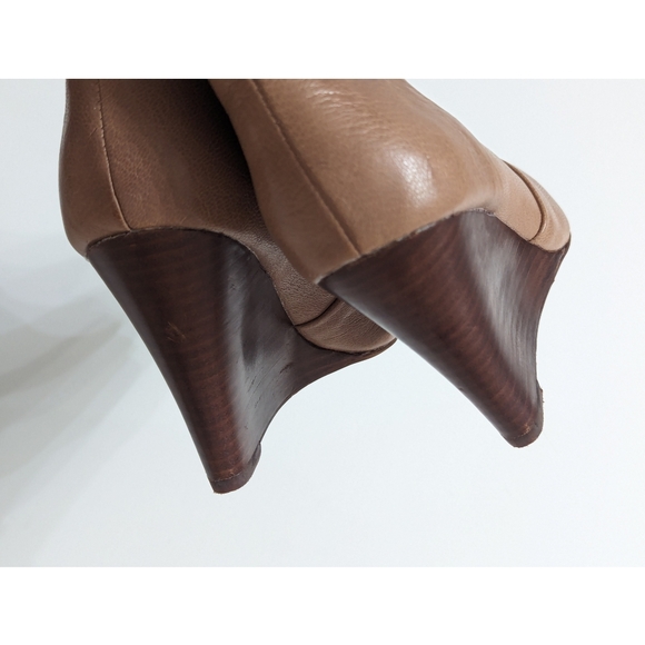 Joe's Leather Wedge Ankle Boots Women's Size 6 - Picture 9 of 14